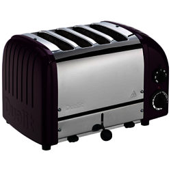Dualit Made to Order Classic 4-Slice Toaster Stainless Steel/Purple Violet Gloss